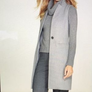 White House Black Market Long Gray Vest Layering 8